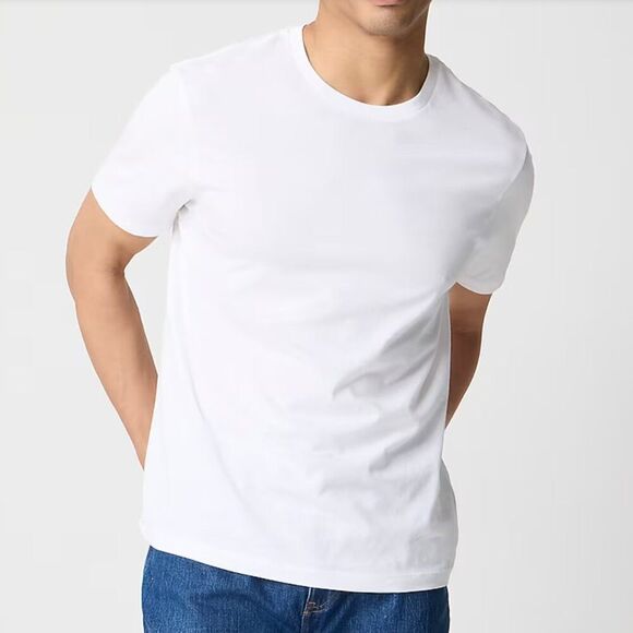 J. Crew Factory 53362 White Cotton Washed Jersey Tee size medium - Picture 1 of 8